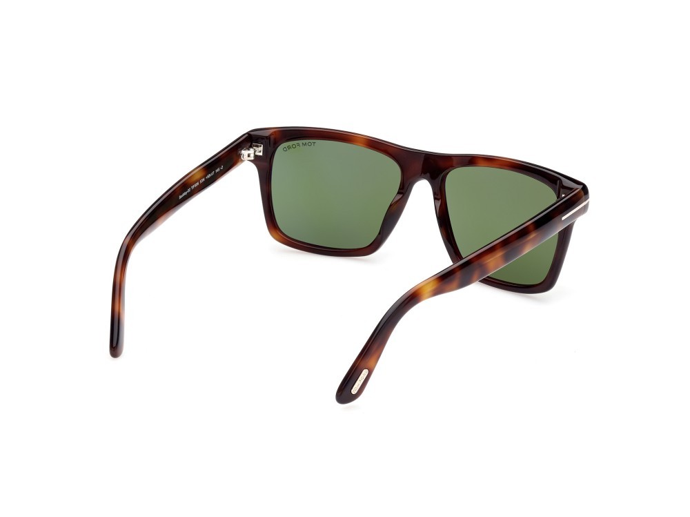 Sonnenbrillen Tom Ford Buckley-02 FT0906 (53N) farbe avana bionda form quadratisch gläser verde 