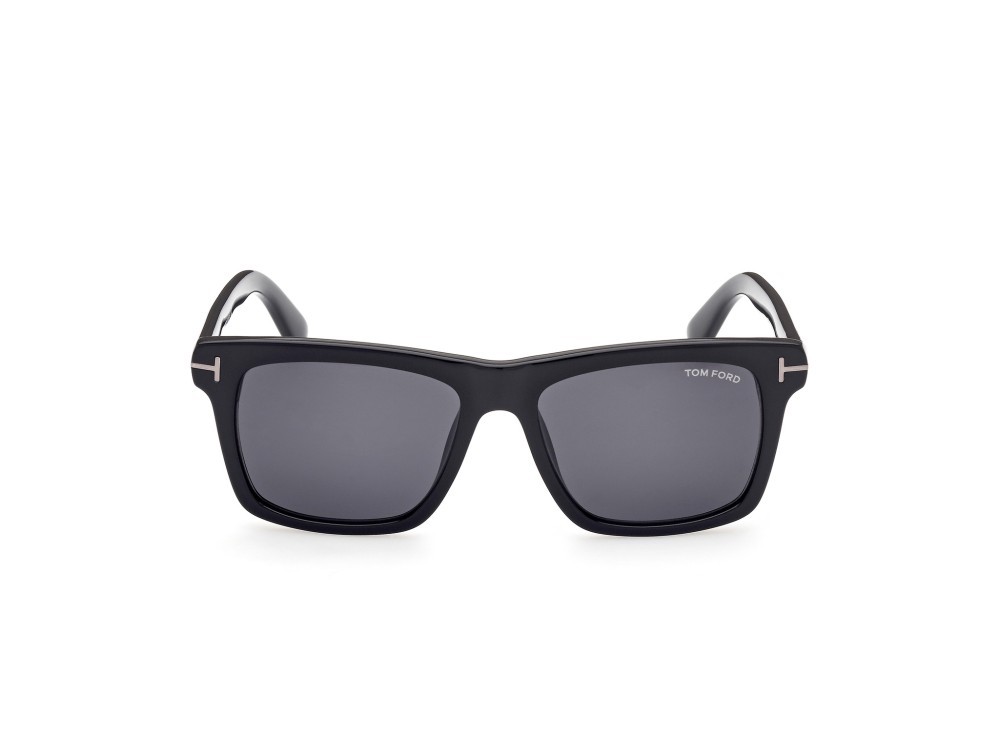 Sunglasses Tom Ford Buckley-02 FT0906-N (01A) color nero lucido shape square lenses fumo 