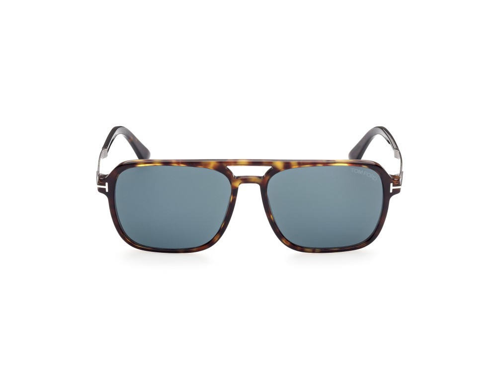 Sunglasses Tom Ford Crosby FT0910 (52V) color avana scura shape navigator lenses blu