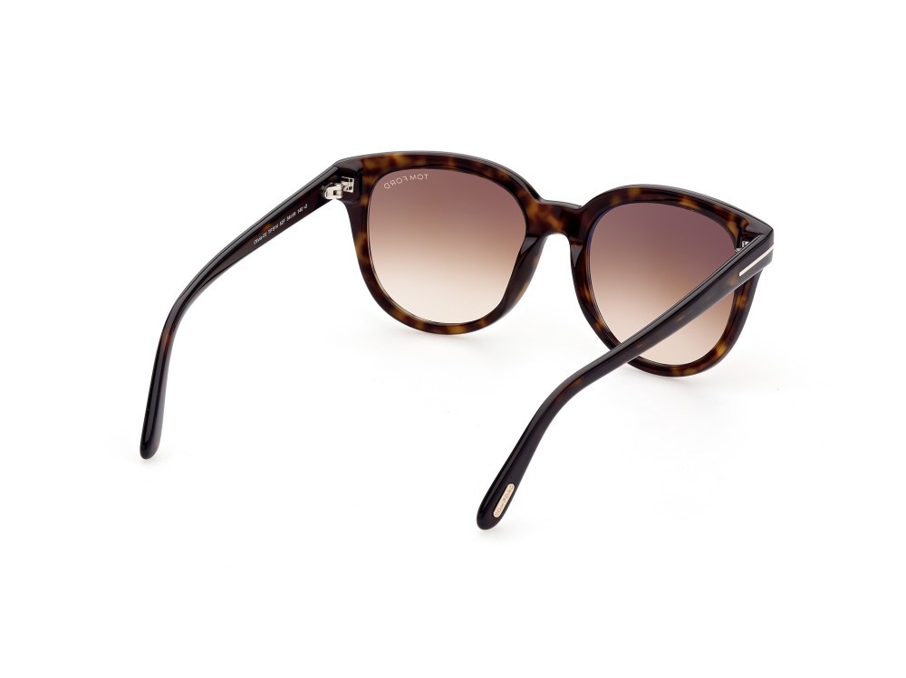 Sonnenbrillen Tom Ford Olivia-02 FT0914 (52F) farbe avana scura form rund gläser marrone grad.