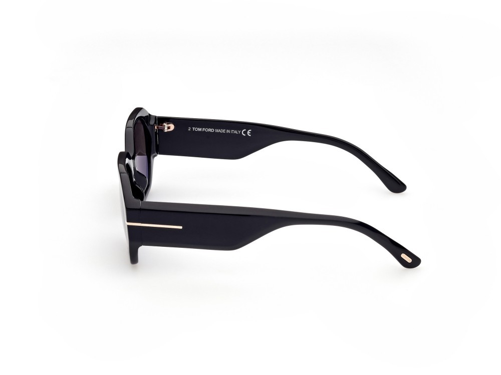 Sonnenbrillen Tom Ford Veronique-02 FT0917 (01A) farbe nero lucido form geometrisch gläser fumo 