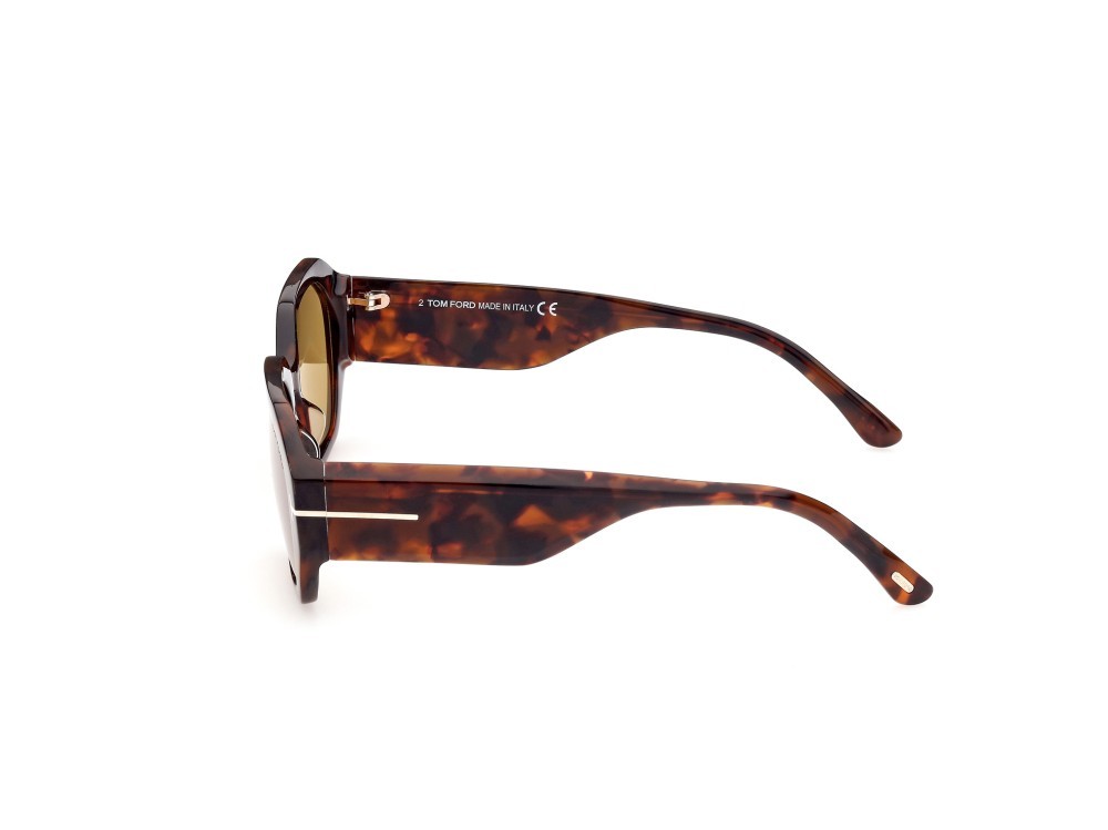 Sonnenbrillen Tom Ford Veronique-02 FT0917 (55E) farbe avana colorata form geometrisch gläser marrone 