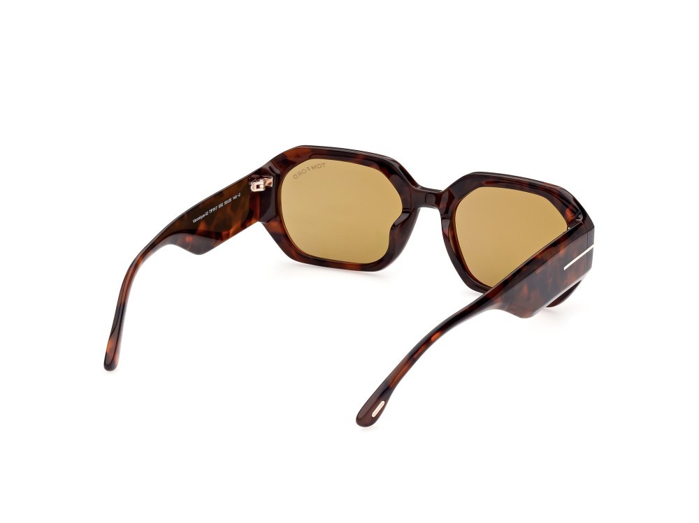 Sonnenbrillen Tom Ford Veronique-02 FT0917 (55E) farbe avana colorata form geometrisch gläser marrone 