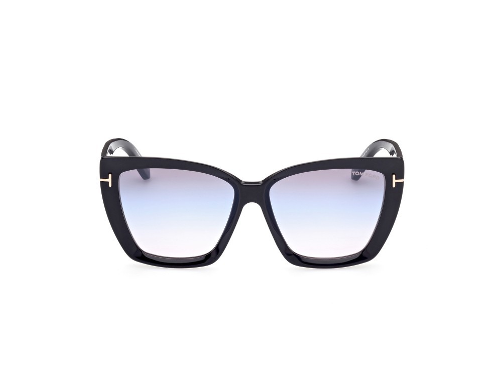Sonnenbrillen Tom Ford Scarlet-02 FT0920 (01B) farbe nero lucido form quadratisch gläser fumo grad.