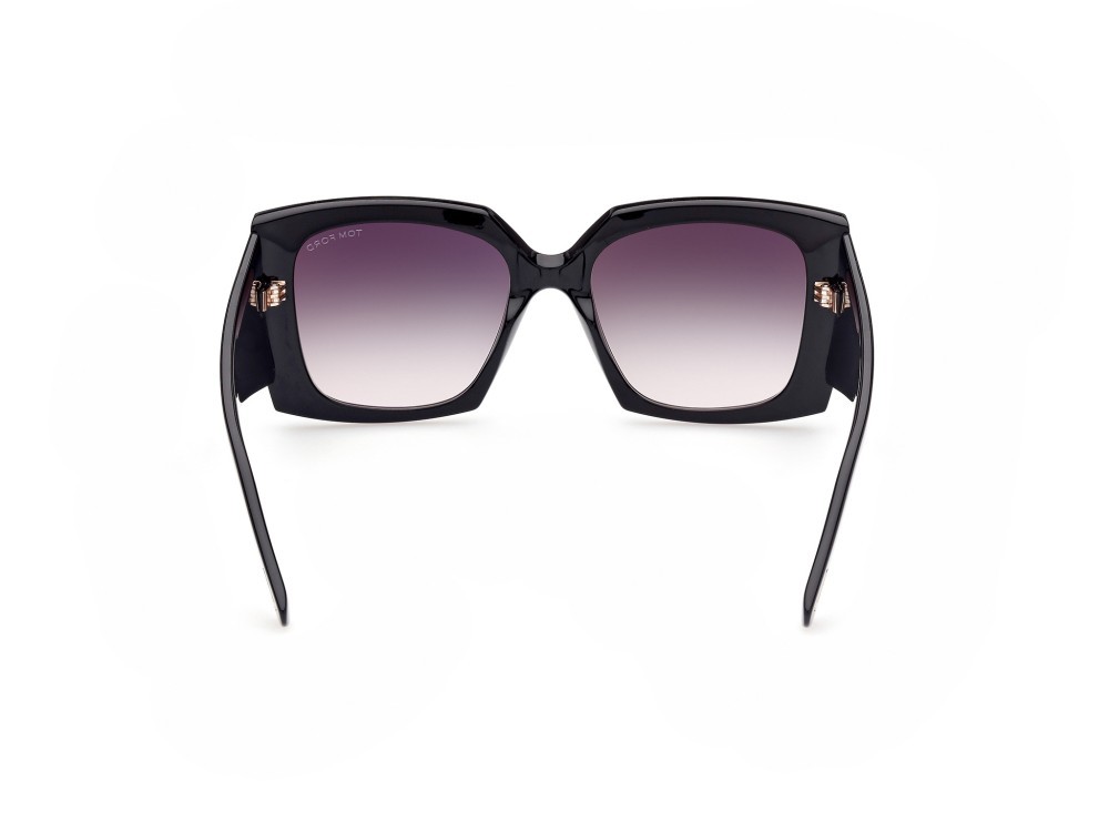 Sunglasses Tom Ford Jacquetta FT0921 (01B) color nero lucido shape square lenses fumo grad.