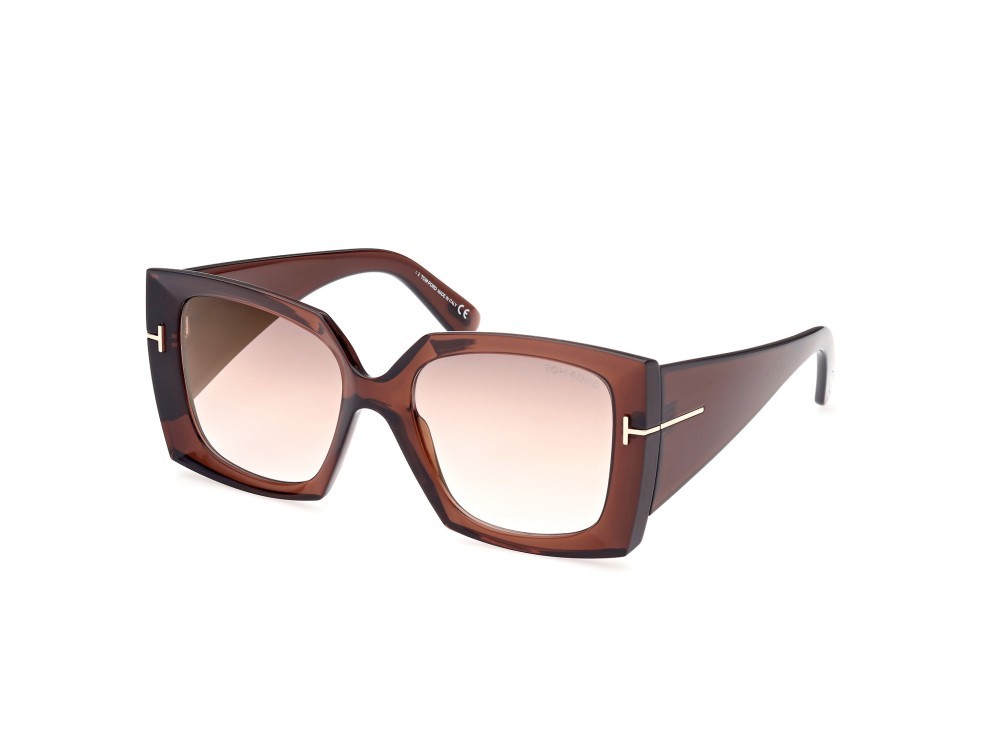 Sonnenbrillen Tom Ford Jacquetta FT0921 (48G) farbe marrone scuro lucido form quadratisch gläser marrone specchiato