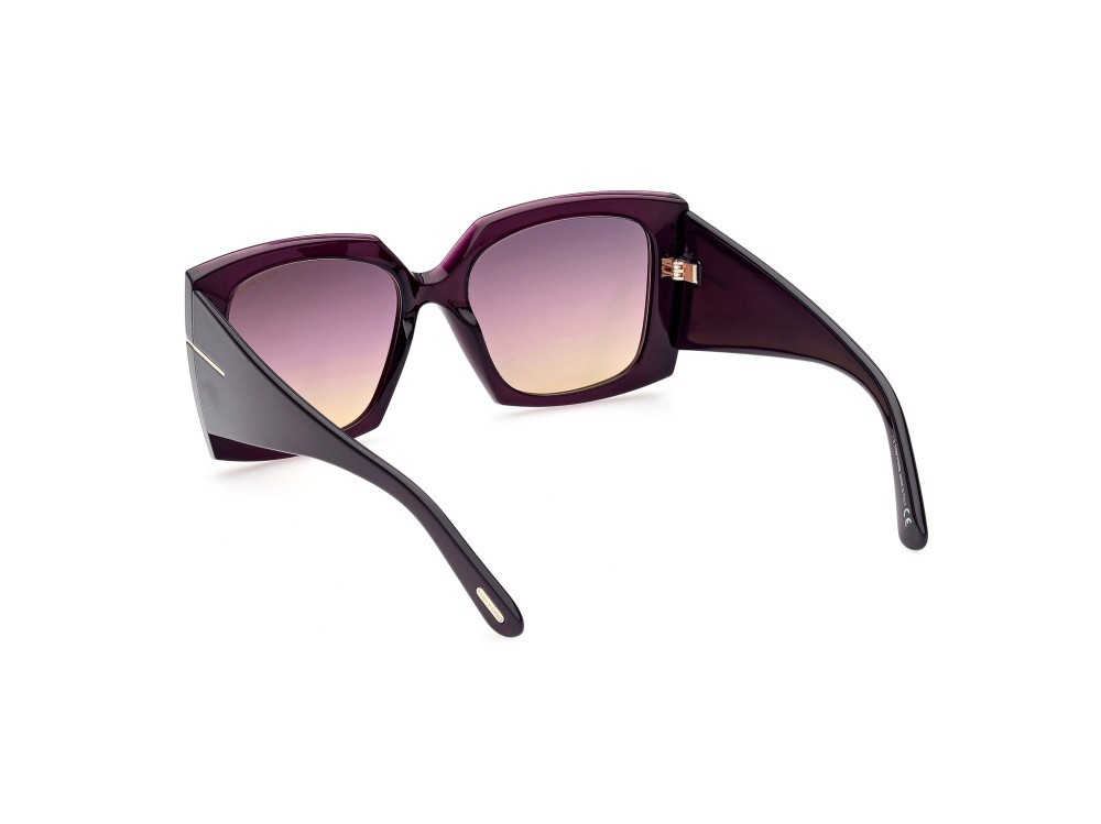 Sonnenbrillen Tom Ford Jacquetta FT0921 (81B) farbe viola lucido form quadratisch gläser fumo grad.