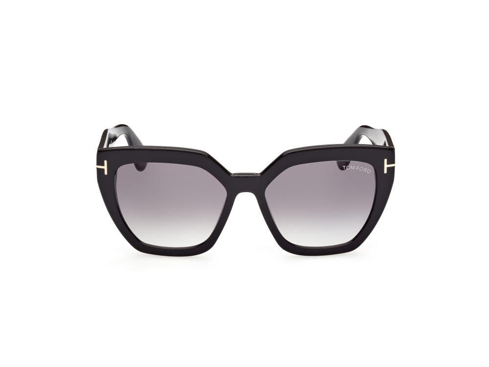 Sunglasses Tom Ford Phoebe FT0939 (01B) color nero lucido shape square lenses fumo grad.