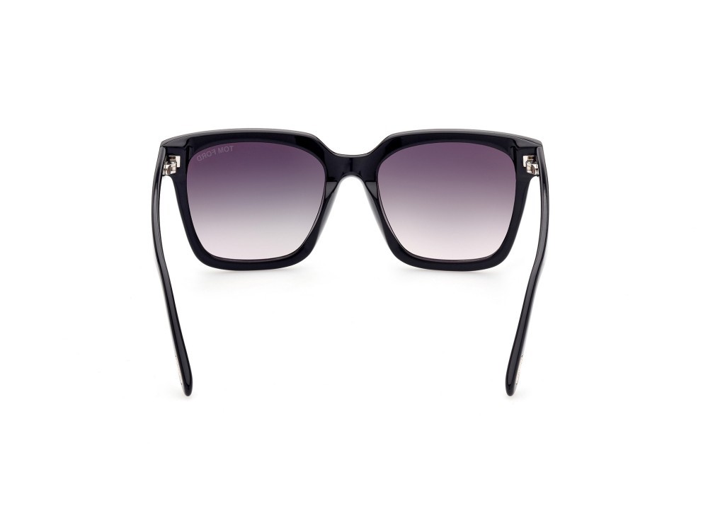 Sunglasses Tom Ford Selby FT0952 (01B) color nero lucido shape square lenses fumo grad.
