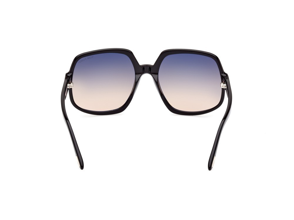 Sonnenbrillen Tom Ford Delphine-02 FT0992 (01B) farbe nero lucido form geometrisch gläser fumo grad.