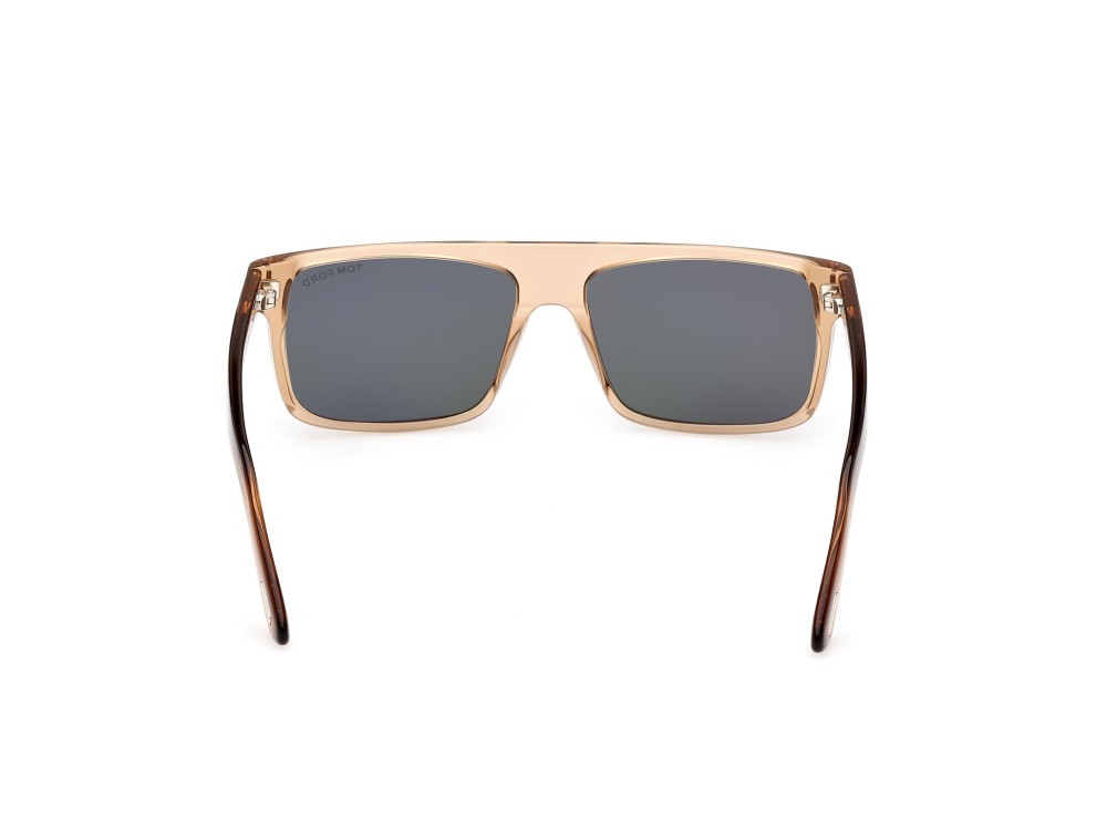 Sonnenbrillen Tom Ford Philippe-02 FT0999 (45N) farbe marrone chiaro lucido form rechteckig gläser verde