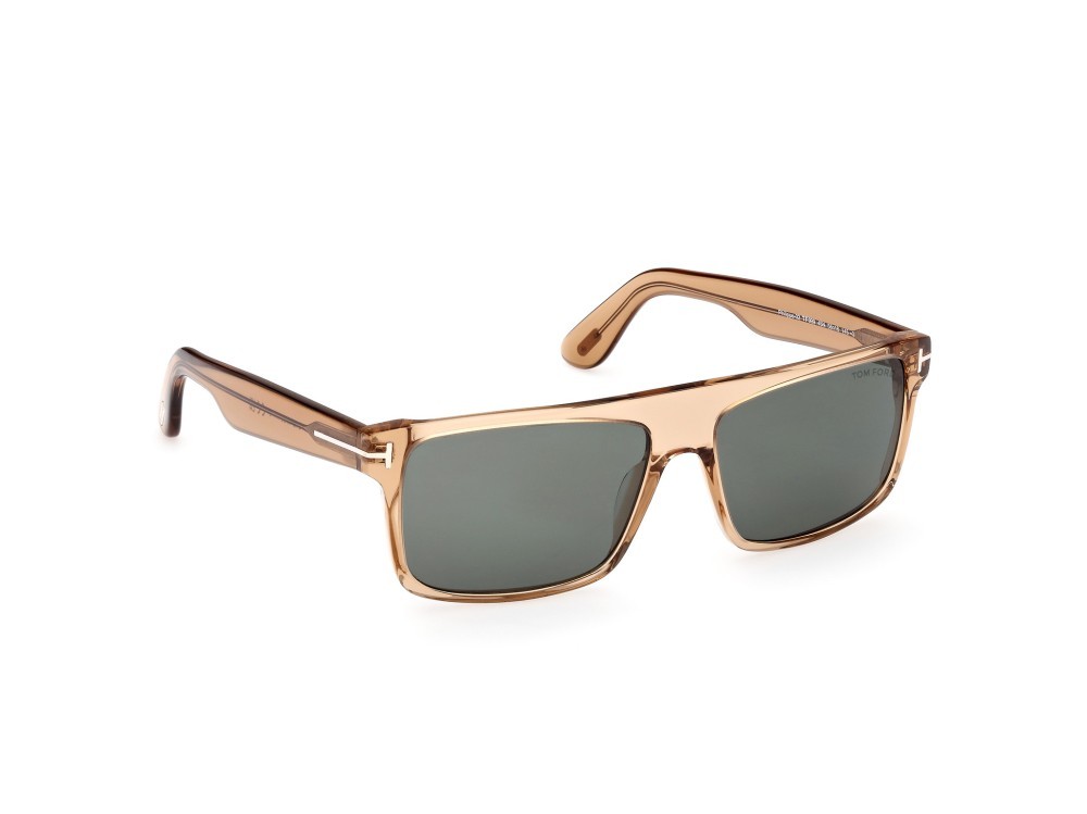 Sonnenbrillen Tom Ford Philippe-02 FT0999 (45N) farbe marrone chiaro lucido form rechteckig gläser verde