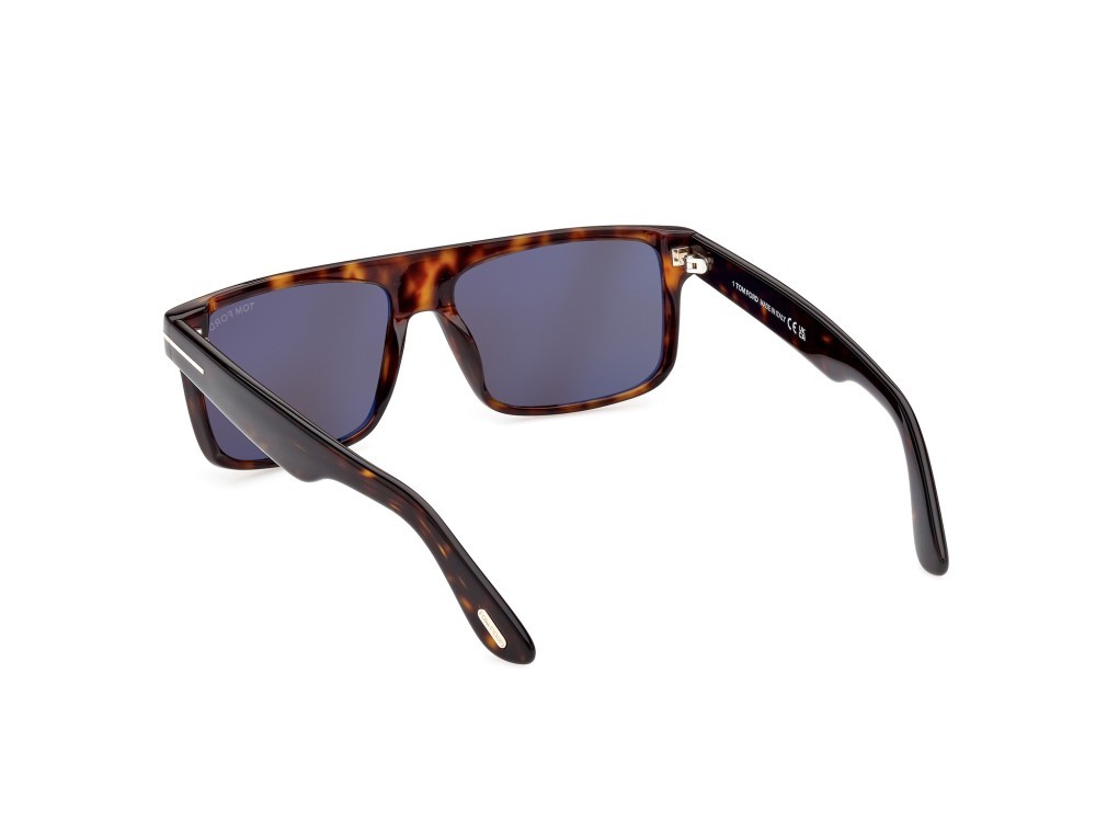 Sunglasses Tom Ford Philippe-02 FT0999 (52A) color avana scura shape rectangle lenses fumo