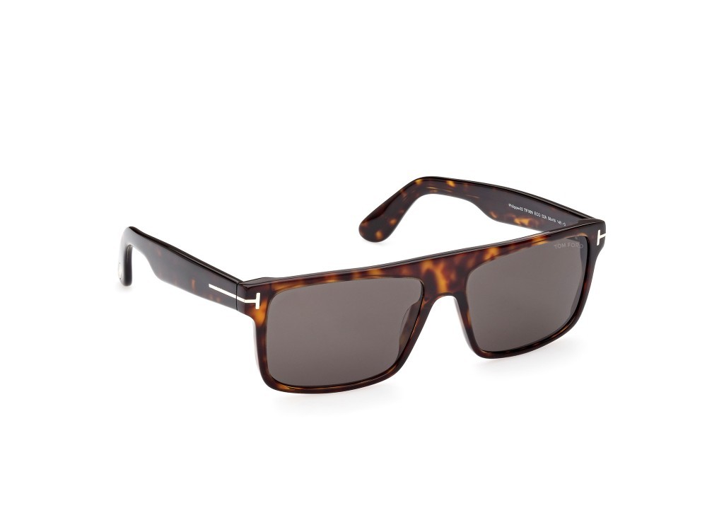 Sunglasses Tom Ford Philippe-02 FT0999 (52A) color avana scura shape rectangle lenses fumo