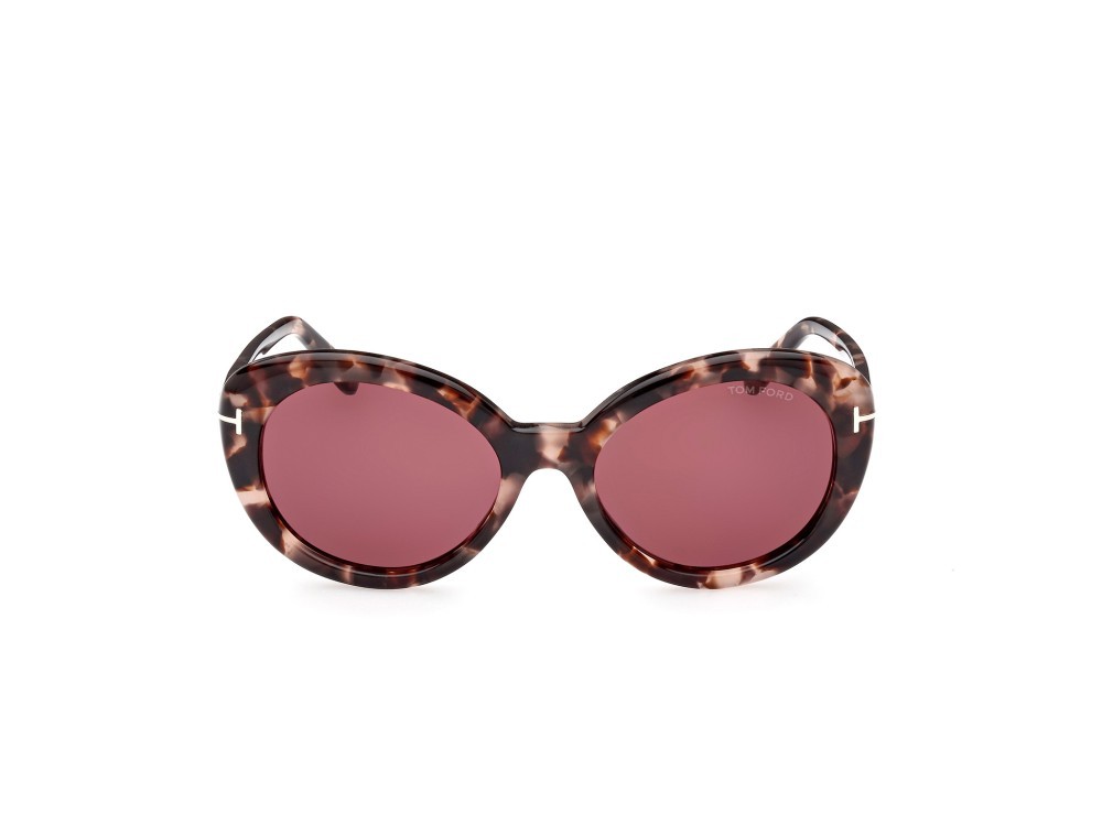 Sonnenbrillen Tom Ford Lily-02 FT1009 (55Y) farbe avana colorata form cat-eye gläser viola
