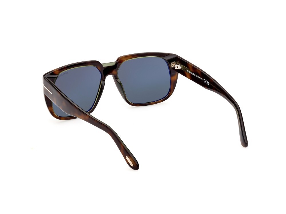 Sonnenbrillen Tom Ford Oliver-02 FT1025 (56N) farbe avana / altro form quadratisch gläser verde