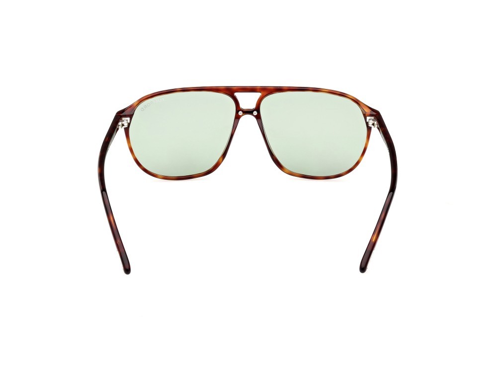 Sonnenbrillen Tom Ford Bruce FT1026 (54N) farbe avana rossa form navigator gläser verde