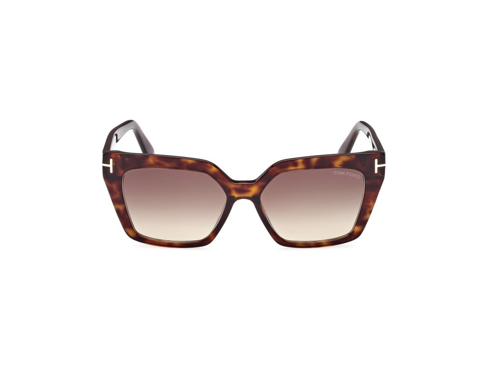 Sonnenbrillen Tom Ford Winona FT1030 (52F) farbe avana scura form cat-eye gläser marrone grad.