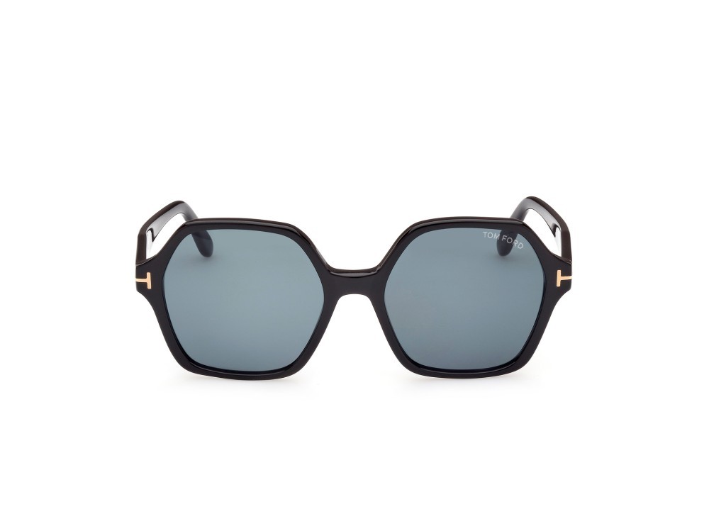 Sunglasses Tom Ford Romy FT1032 (01A) color nero lucido shape geometric lenses fumo