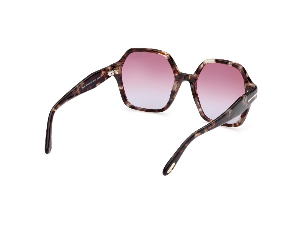 Sonnenbrillen Tom Ford Romy FT1032 (55Z) farbe avana colorata form geometrisch gläser specchiato