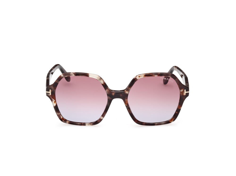 Sonnenbrillen Tom Ford Romy FT1032 (55Z) farbe avana colorata form geometrisch gläser specchiato