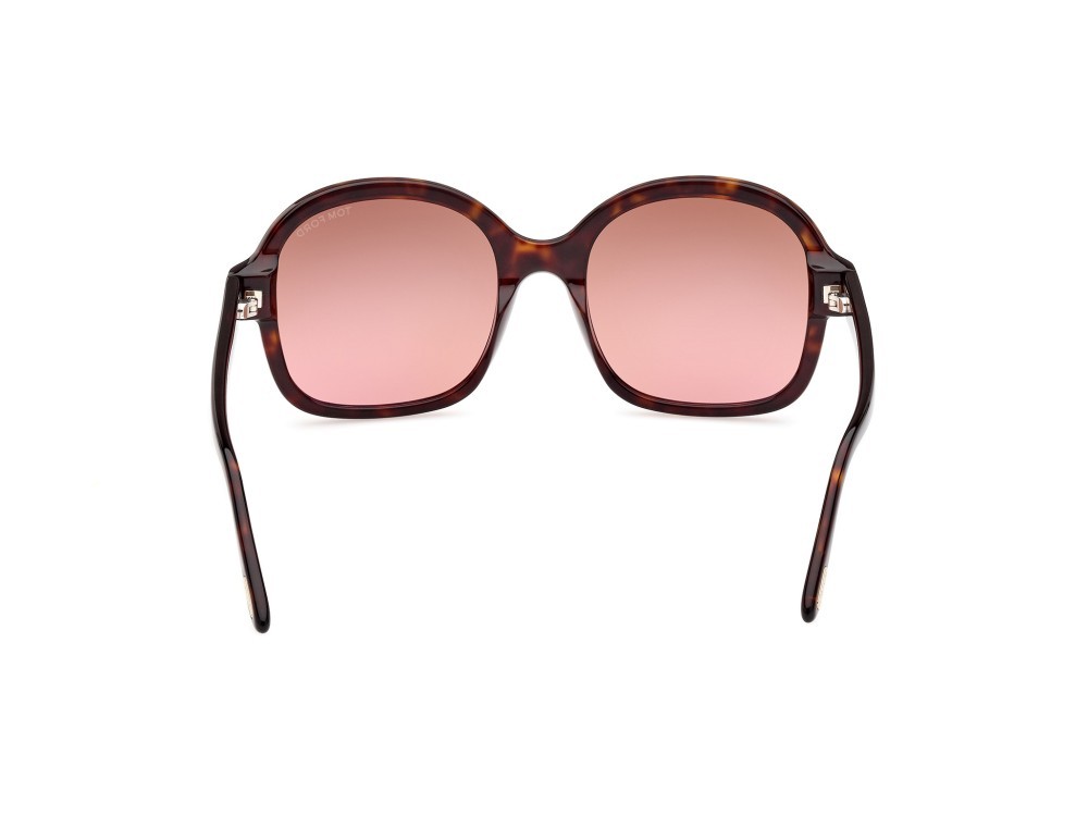 Sonnenbrillen Tom Ford Hanley FT1034 (52F) farbe avana scura form schmetterling gläser marrone grad.