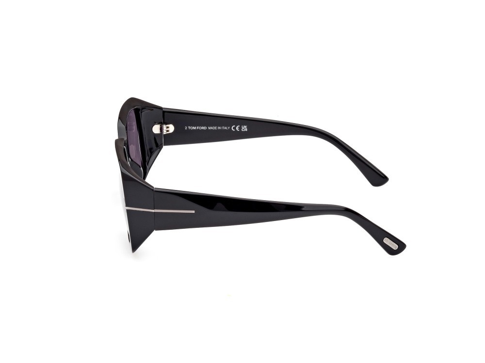 Sunglasses Tom Ford Ryder-02 FT1035-N (01A) color nero lucido shape square lenses fumo
