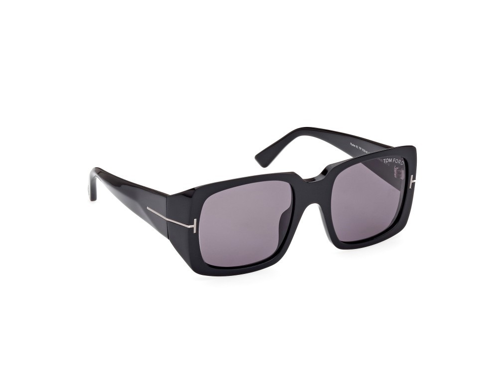 Sunglasses Tom Ford Ryder-02 FT1035-N (01A) color nero lucido shape square lenses fumo