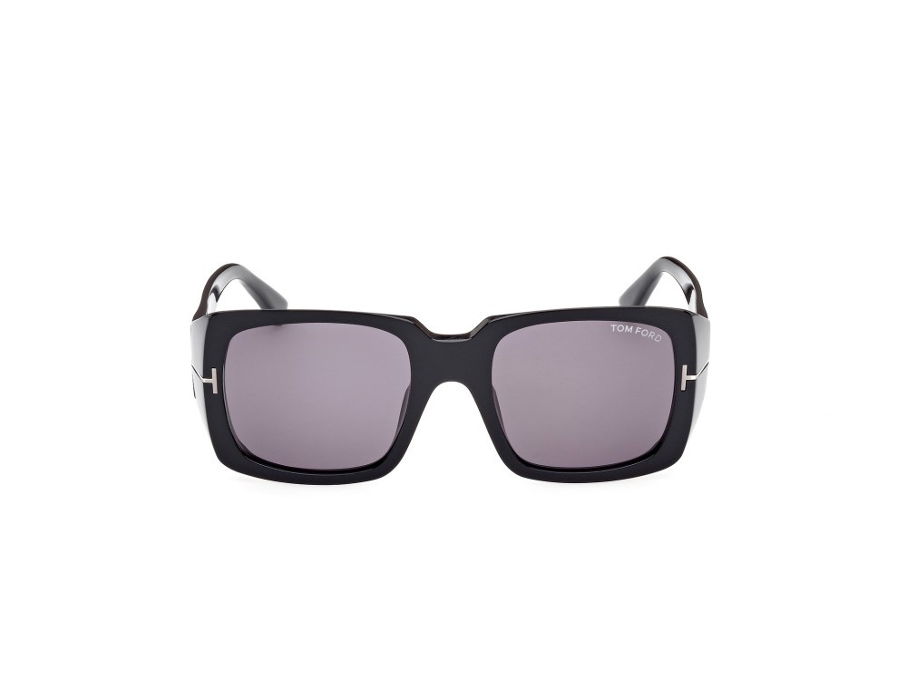 Sunglasses Tom Ford Ryder-02 FT1035-N (01A) color nero lucido shape square lenses fumo