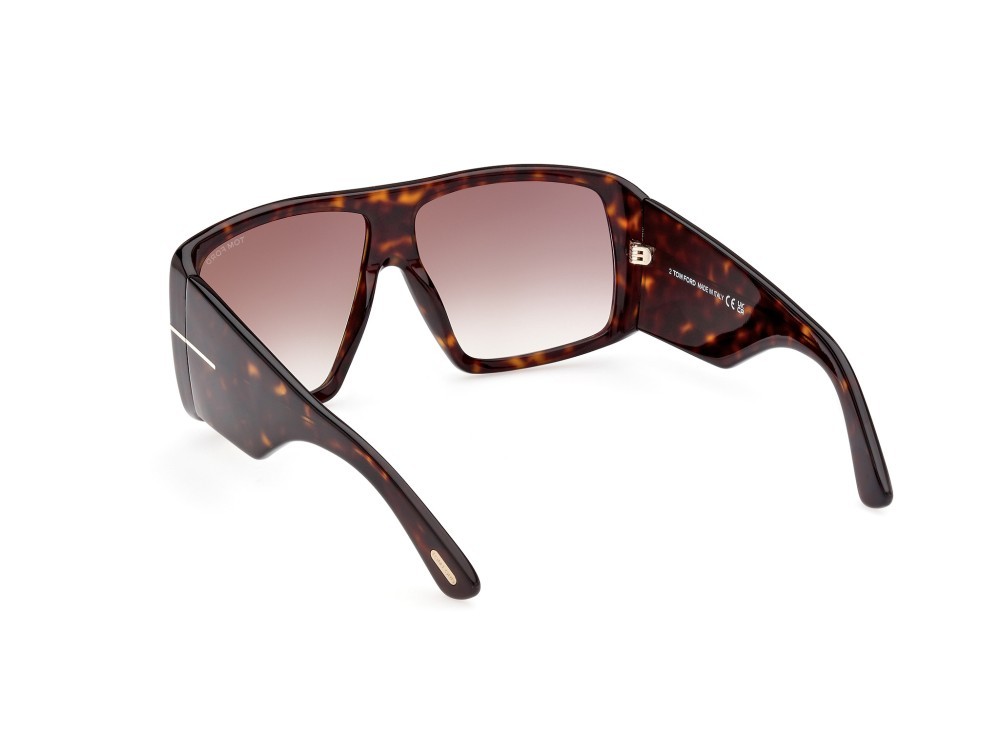 Sonnenbrillen Tom Ford Raven FT1036 (52F) farbe avana scura form quadratisch gläser marrone grad.