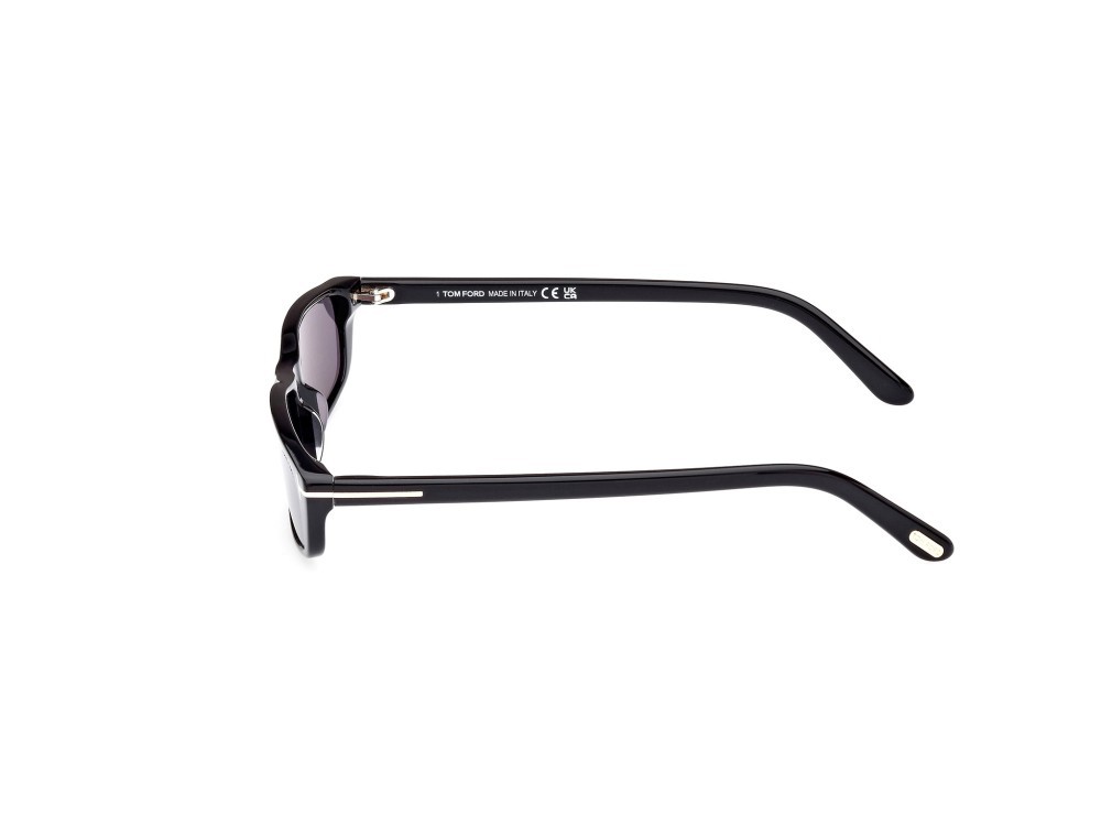 Sonnenbrillen Tom Ford Alejandro FT1058 (01A) farbe nero lucido form rechteckig gläser fumo 