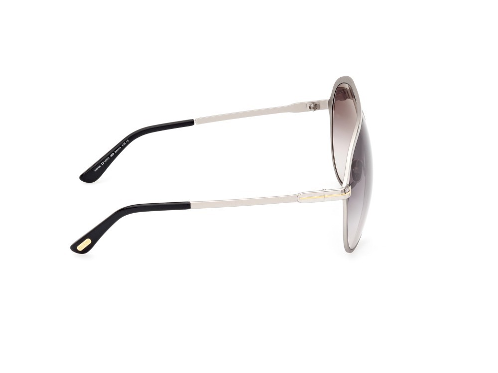 Sonnenbrillen Tom Ford Xavier FT1060 (16B) farbe palladio lucido form aviator gläser fumo grad.