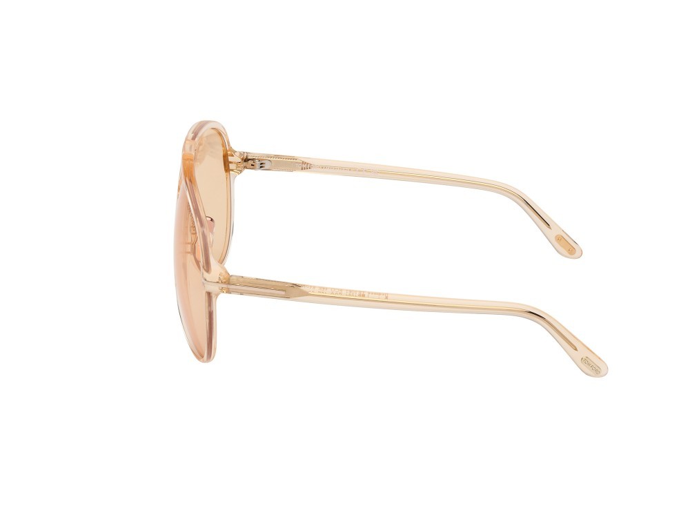 Sonnenbrillen Tom Ford Bertrand FT1061 (45E) farbe marrone chiaro lucido form aviator gläser marrone