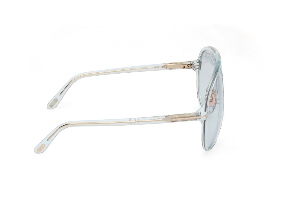 Sonnenbrillen Tom Ford Bertrand FT1061 (84V) farbe azzurro lucido form aviator gläser blu