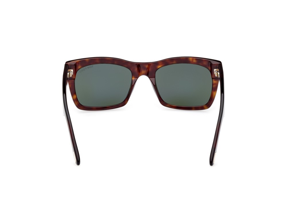 Occhiali da sole Tom Ford Nico-02 FT1062 (52N) colore avana scura forma quadrato lenti verde