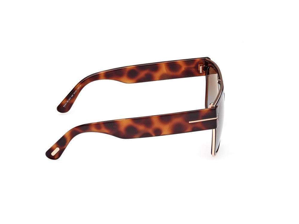 Sonnenbrillen Tom Ford Edwin FT1073 (48F) farbe marrone scuro lucido form quadratisch gläser marrone grad.