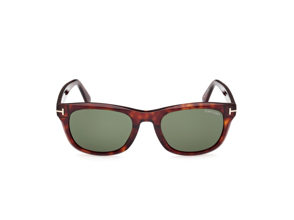 Sonnenbrillen Tom Ford Kendel FT1076 (54N) farbe avana rossa form quadratisch gläser verde