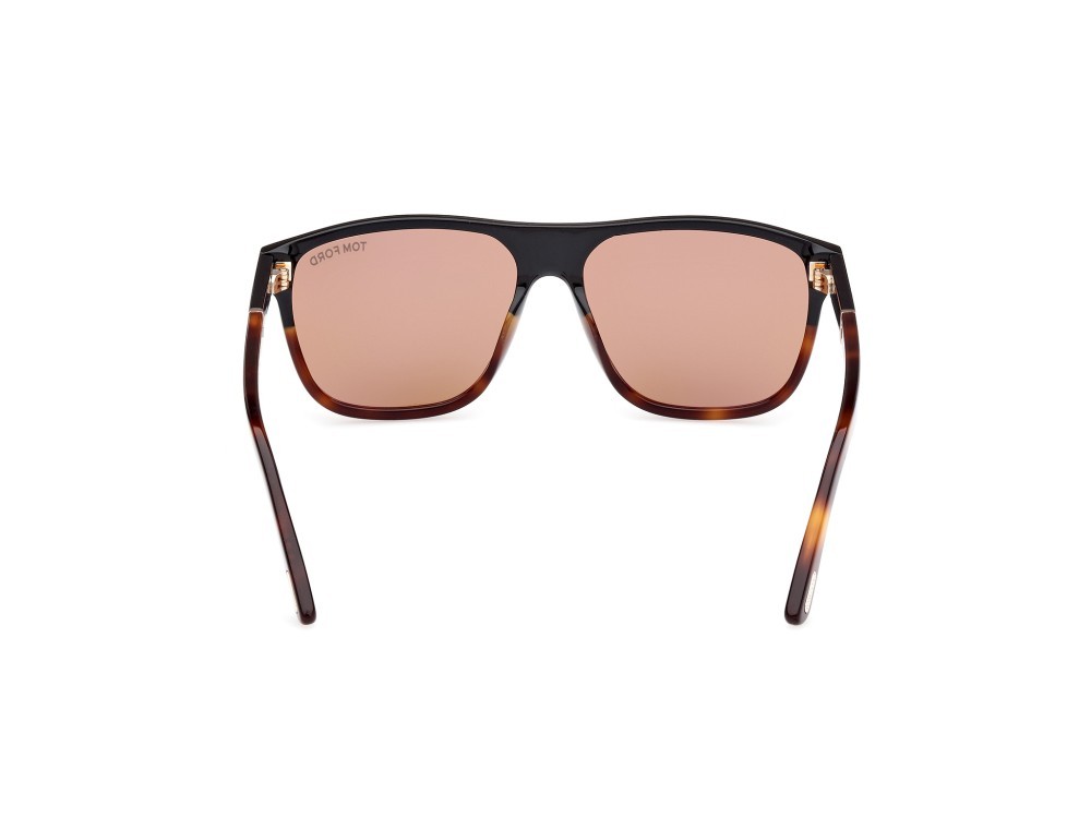 Sonnenbrillen Tom Ford Frances FT1081 (05E) farbe nero / altro form quadratisch gläser marrone