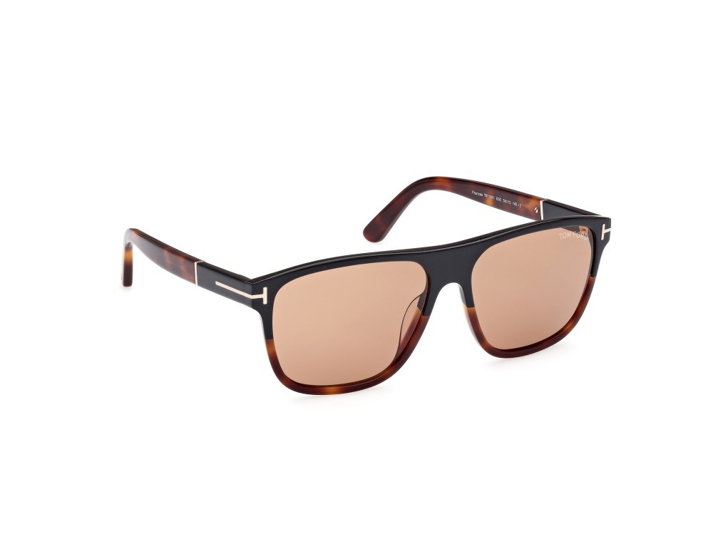Sonnenbrillen Tom Ford Frances FT1081 (05E) farbe nero / altro form quadratisch gläser marrone
