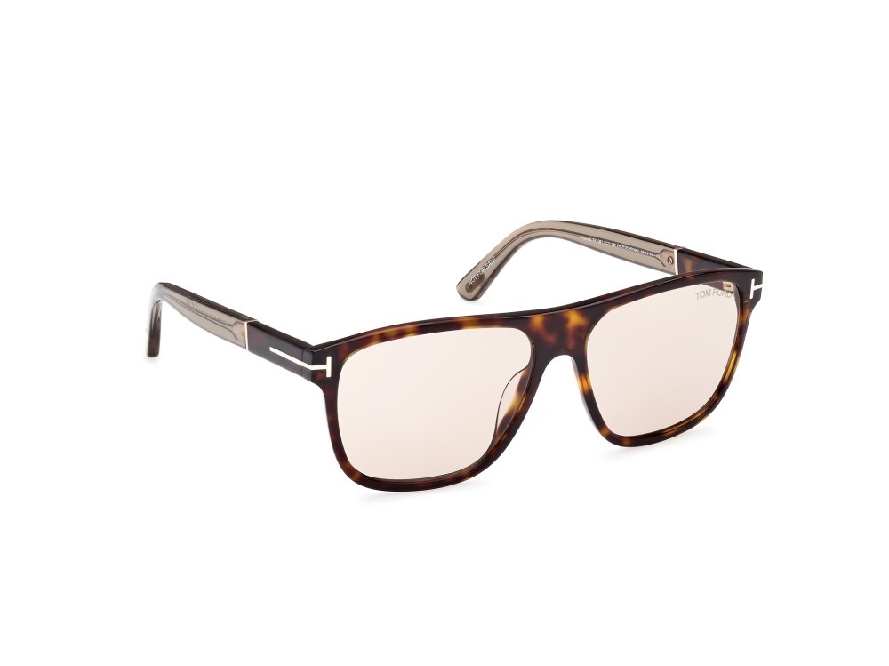 Sonnenbrillen Tom Ford Frances FT1081 (52E) farbe avana scura form quadratisch gläser marrone