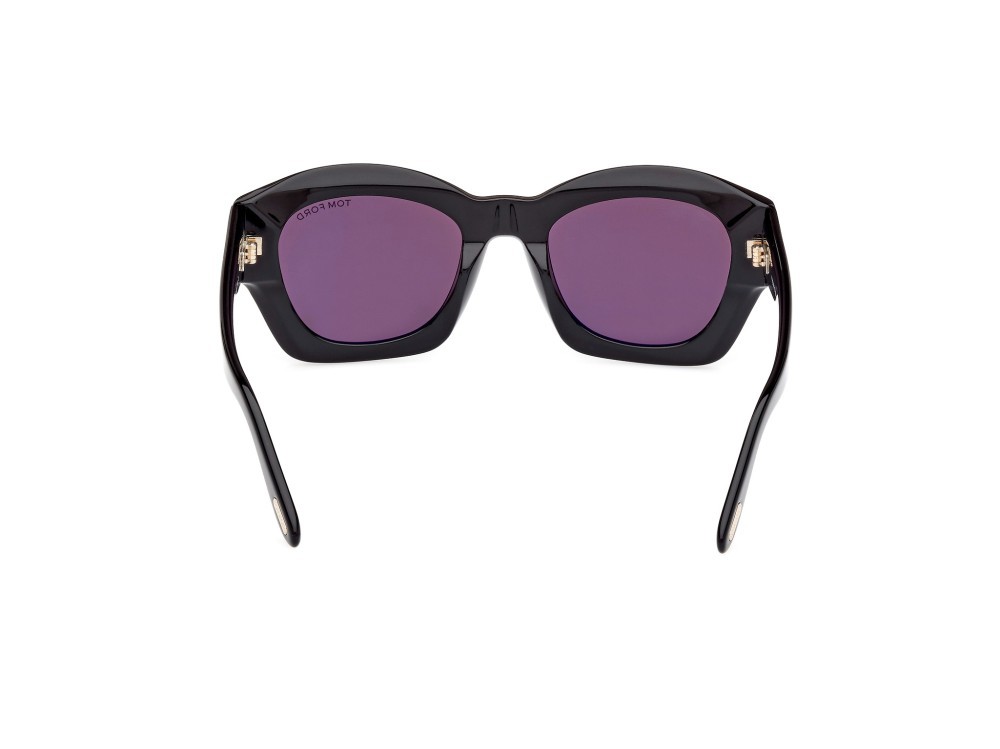 Sonnenbrillen Tom Ford Guilliana FT1083 (01A) farbe nero lucido form geometrisch gläser fumo