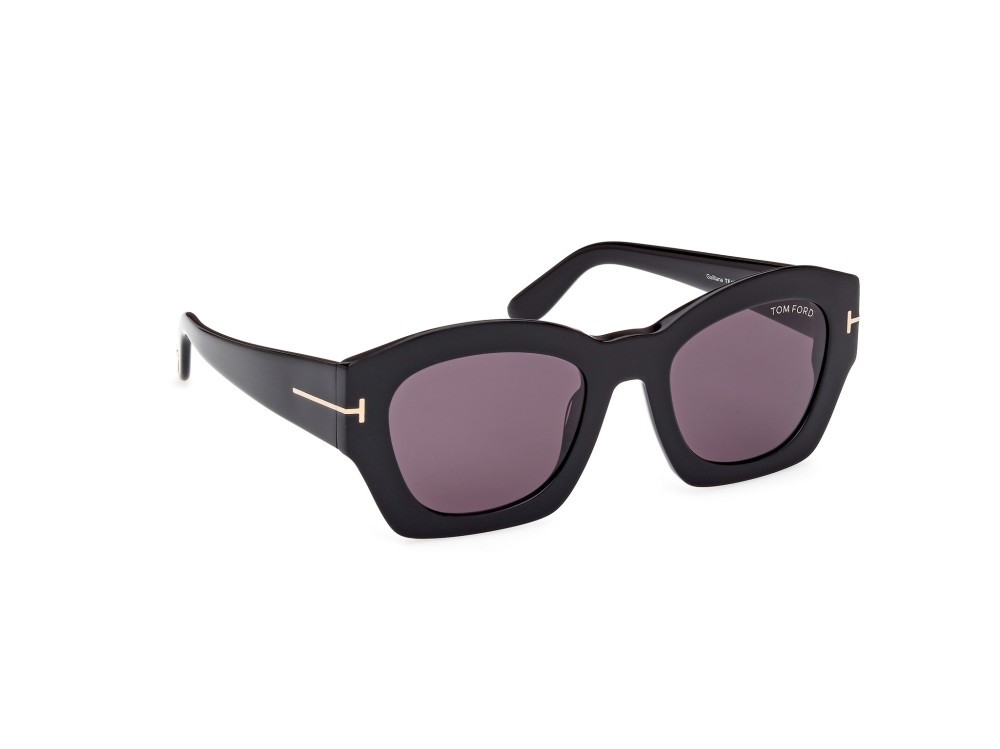 Sonnenbrillen Tom Ford Guilliana FT1083 (01A) farbe nero lucido form geometrisch gläser fumo