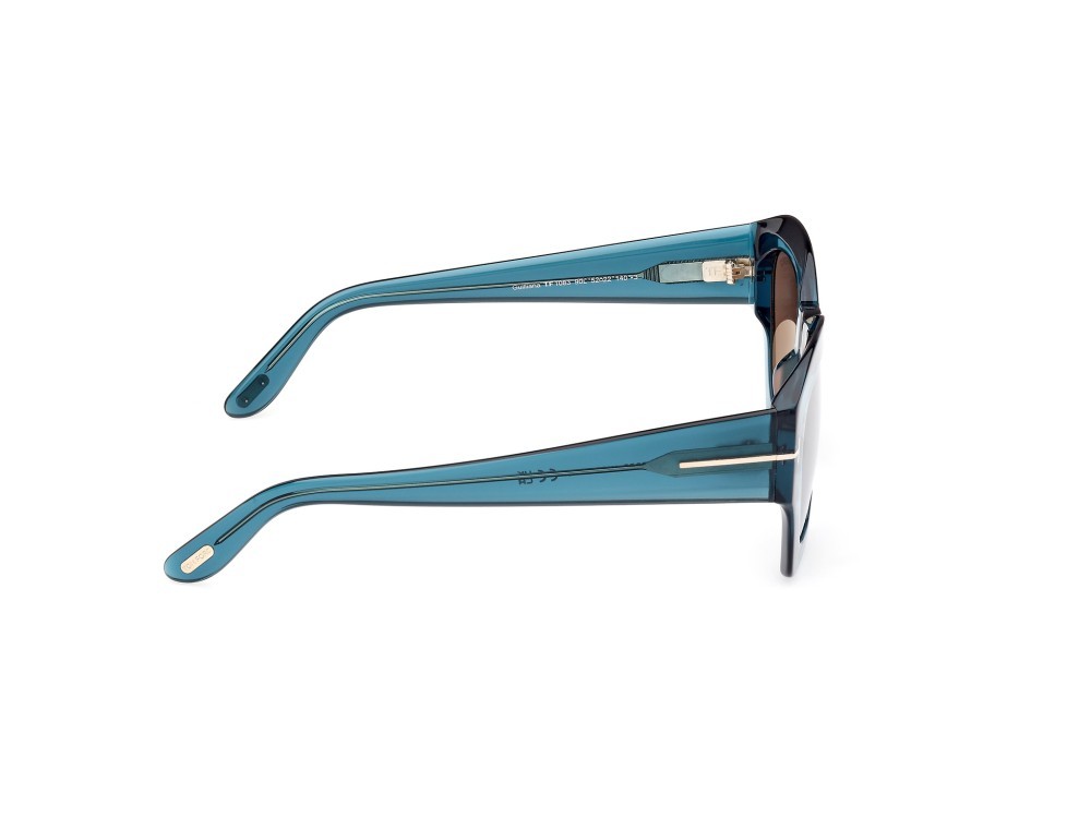 Sonnenbrillen Tom Ford Guilliana FT1083 (90L) farbe blu lucido form geometrisch gläser roviex specchiato