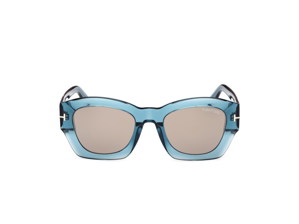 Sonnenbrillen Tom Ford Guilliana FT1083 (90L) farbe blu lucido form geometrisch gläser roviex specchiato