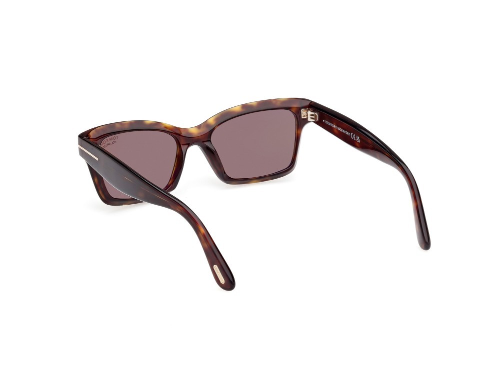 Sonnenbrillen Tom Ford Mikel FT1085 (52H) farbe avana scura form quadratisch gläser marrone polar.