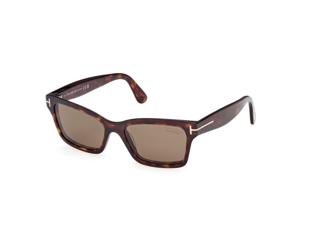 Sonnenbrillen Tom Ford Mikel FT1085 (52H) farbe avana scura form quadratisch gläser marrone polar.
