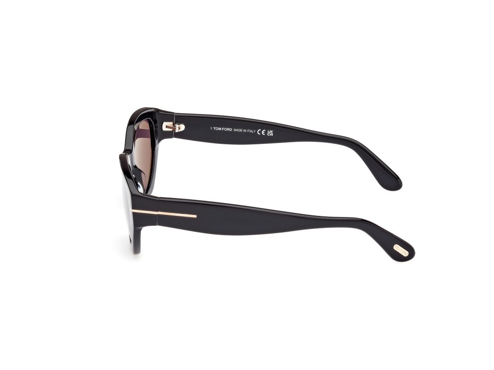 Sonnenbrillen Tom Ford Penny FT1086 (01A) farbe nero lucido form geometrisch gläser fumo
