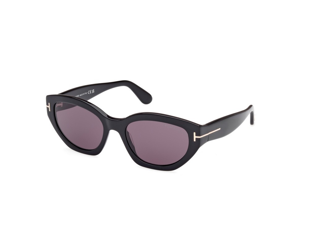 Sonnenbrillen Tom Ford Penny FT1086 (01A) farbe nero lucido form geometrisch gläser fumo