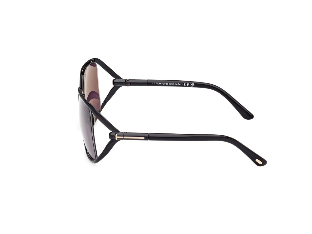 Sonnenbrillen Tom Ford Goldie FT1092 (01A) farbe nero lucido form schmetterling gläser fumo