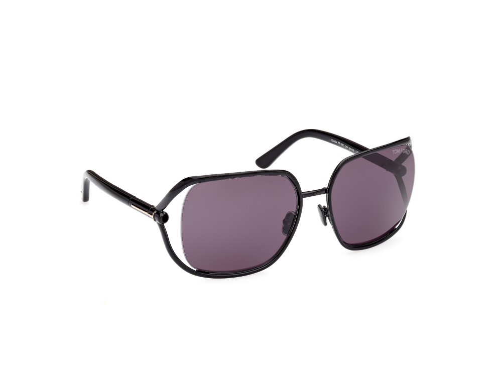 Sonnenbrillen Tom Ford Goldie FT1092 (01A) farbe nero lucido form schmetterling gläser fumo